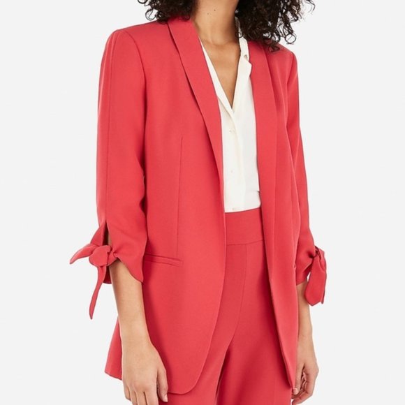 Express Jackets & Blazers - Express Tie Sleeve Boyfriend Blazer